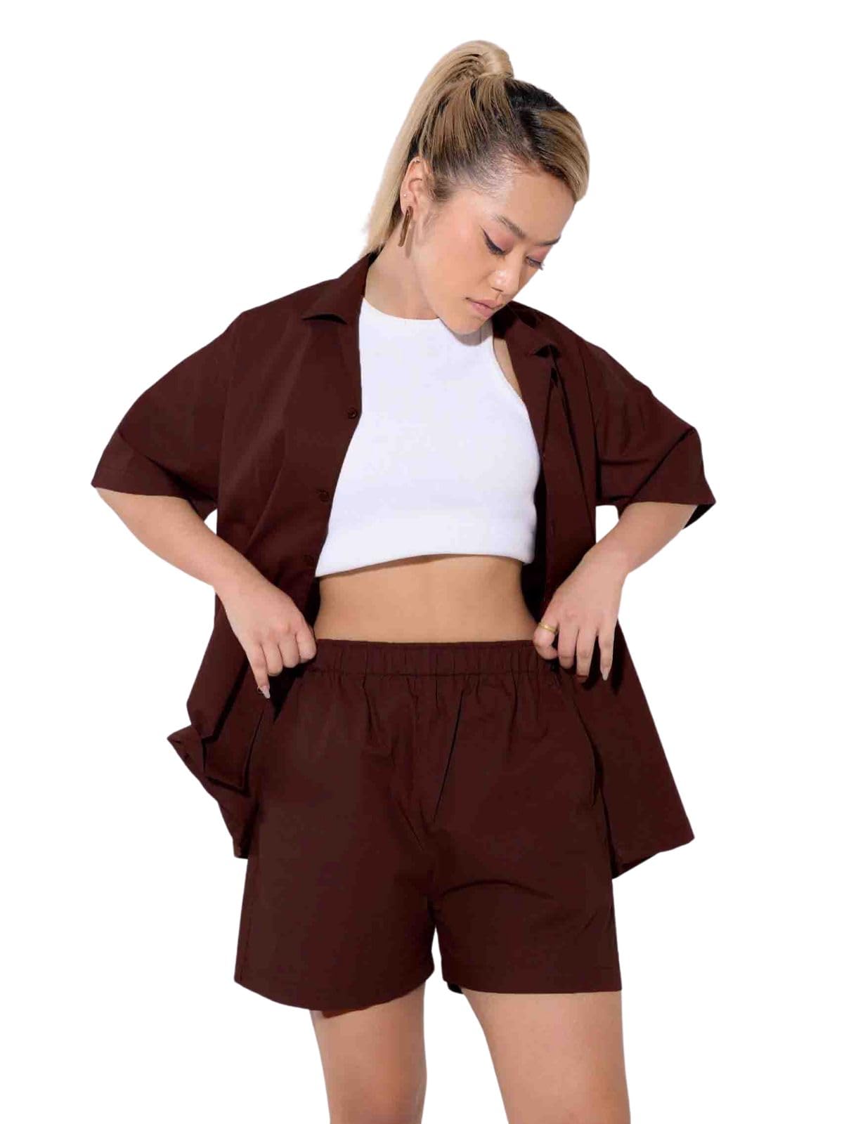 GRECIILOOKSWomens Cotton Blend Modern Co Ord Set For Men | Men Cord Set | Night Suit For Men | T-Shirt And Shorts Set For Men | Night Dress For Men | Pyjama Set For Men