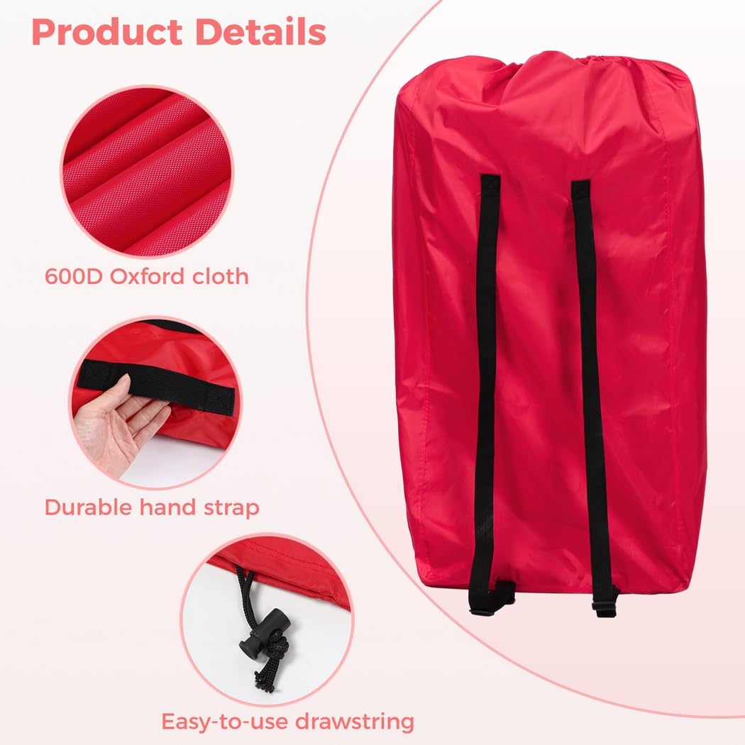 Gate Check Bag for Single and Double Strollers, Travel Stroller Bag with Shoulder Straps, Lightweight Pushchair Transport Bag for Airplane Travel