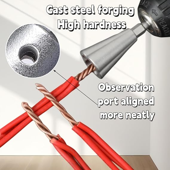 Wire Twisting Tool Wire Twister Wire Connector, 2024 Upgraded Wire Twister Tool for Drill Wire Nut Twister Wire Stripper Tool, Wire Stripping and Twisting Tool for Cable Quick Stripping (2 PCS)