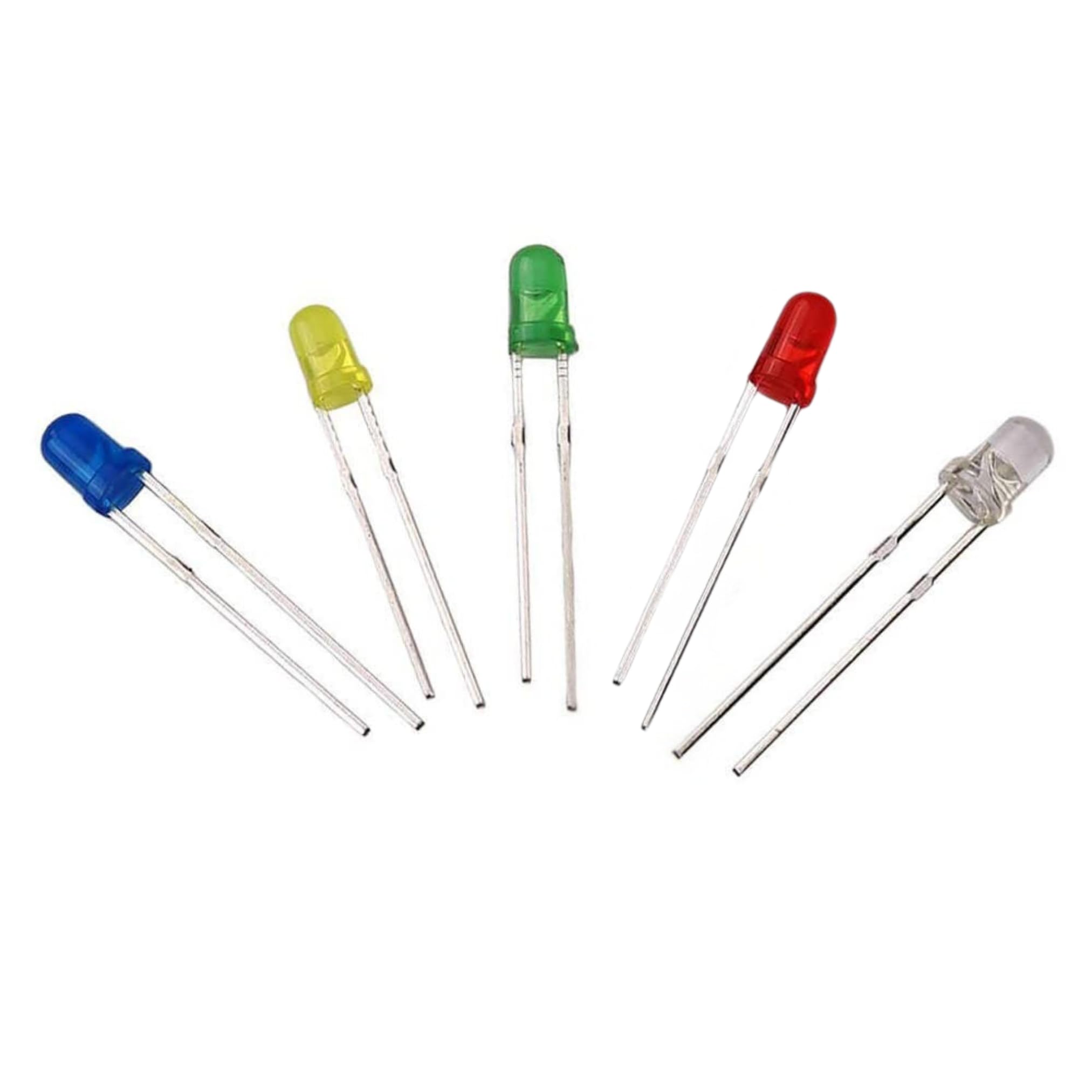Lalitha 3mm LED Light Kit, Assorted Colors, White Yellow Red Green Blue, DIY Electronics Projects (Pack of 500) - Image 3 thumbnail