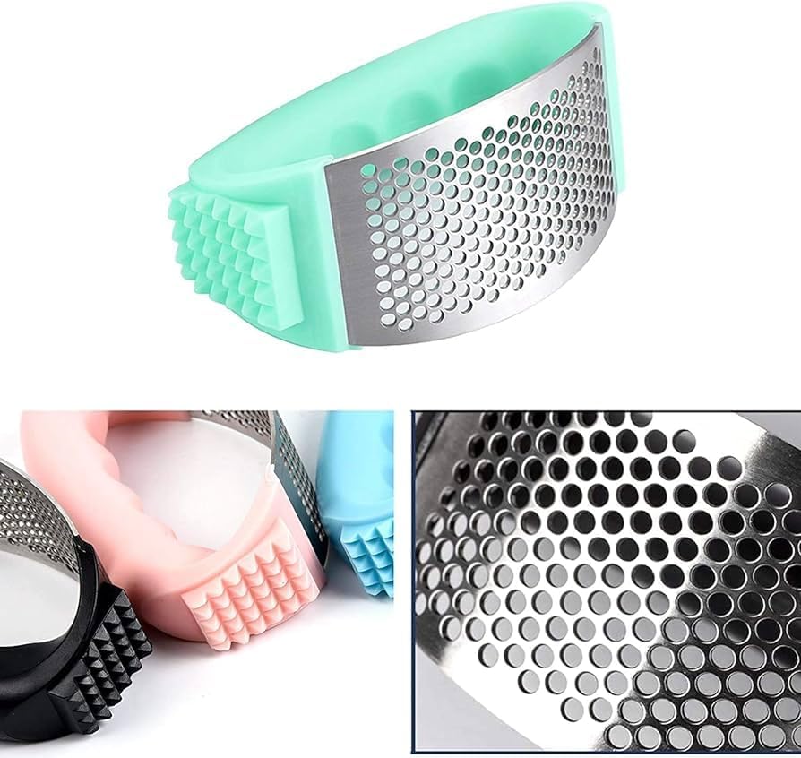 Miniatura 4 de Mecedora de prensa de ajo, accesorios de cocina profesional de acero inoxidable, exprimidor de prensa para el hogar, picadora de ajos, picadora de