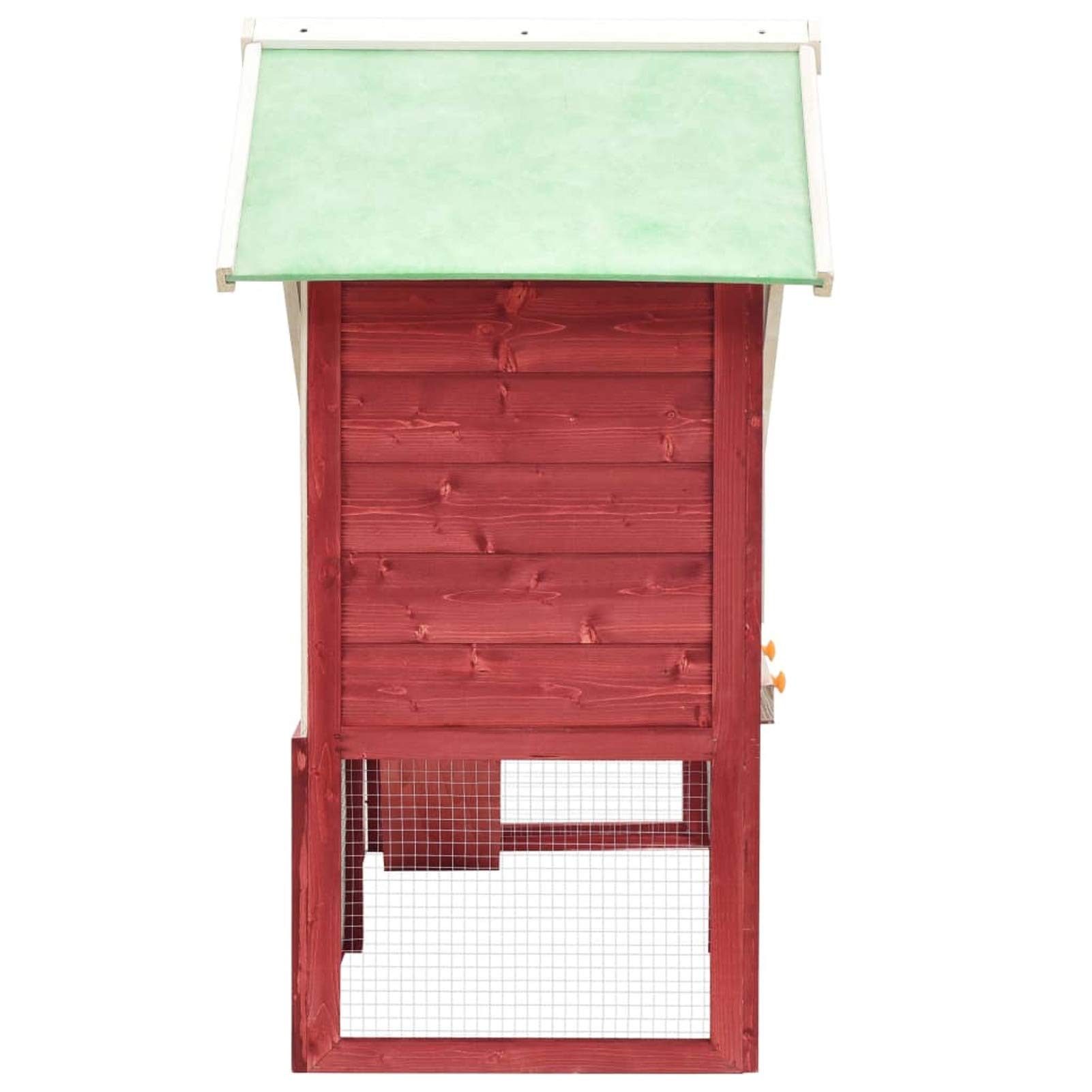 Conejera de Madera Maciza de Abeto Rojo y Blanco 140x63x120 cm, LAPOOH Jaula Cobaya, Jaulas para Conejos, Jaula Hamster, Casa Conejo, Casita Conejo, Kid Conejo