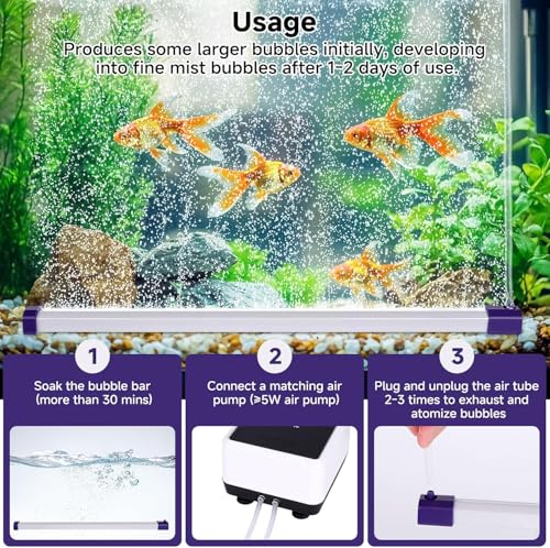 Pierre à air pour aquarium de 45 cm diffuseur d'oxygène long