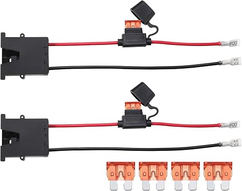 Weewooday 2 conectores de arnés de cables de repuesto compatibles con ruedas de batería SLA de 12 voltios, adaptador de conector de batería de