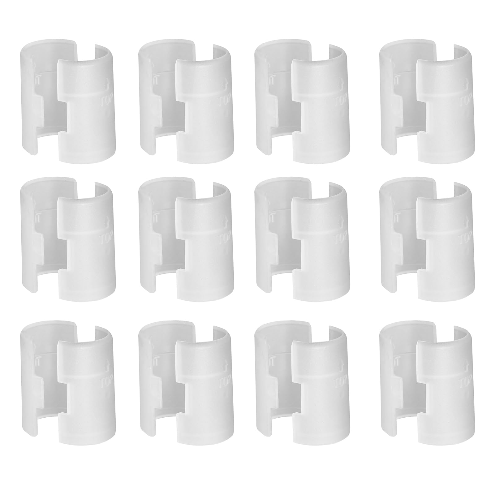 25mm Wire Shelf Clips - White (24 Pack) -12