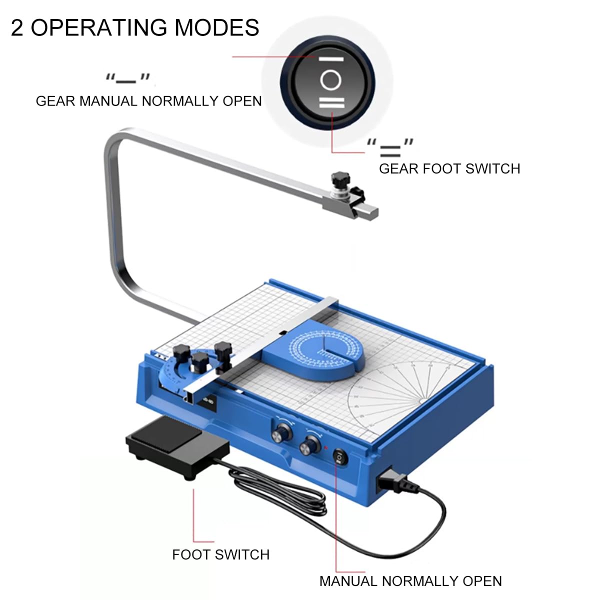 Cortadora Eléctrica De Espuma Con Alambre Caliente, Con Pedal Y Cable Calefactor De 5 M, Temperatura Ajustable, Fácil De Cortar Letras Y Números, Ideal Para Cortar Espuma, Modelar Y Esculpir.