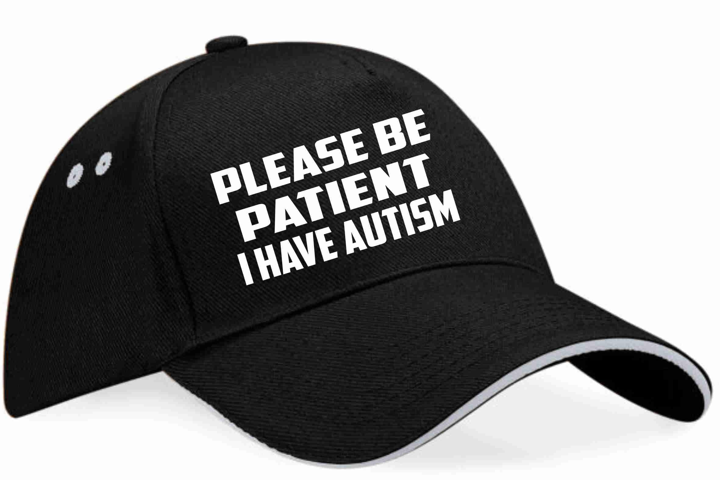 Print4U Be Patient I Have Autism Baseball Cap Mental Health Awareness Adult Black