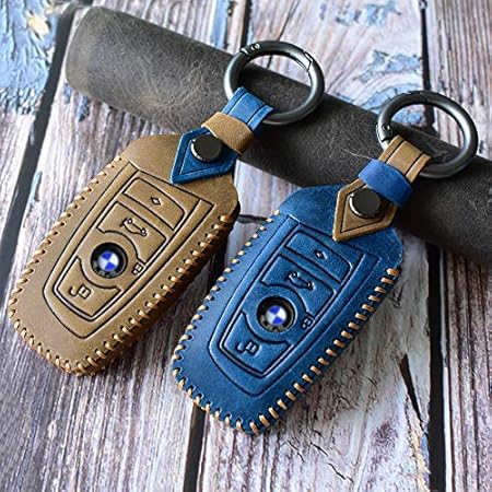 Amazon Sanrily Bmw スマート キーケース レザー キーカバー 傷防止 落ちにく 保護 オシャレ 高級 キーホルダー Bmw 1 2 3 4 5 6 7 シリーズ X3 X4 M5 M6等に適用 リモコンキー ケース 車用 クレイジーホースレザー 本革