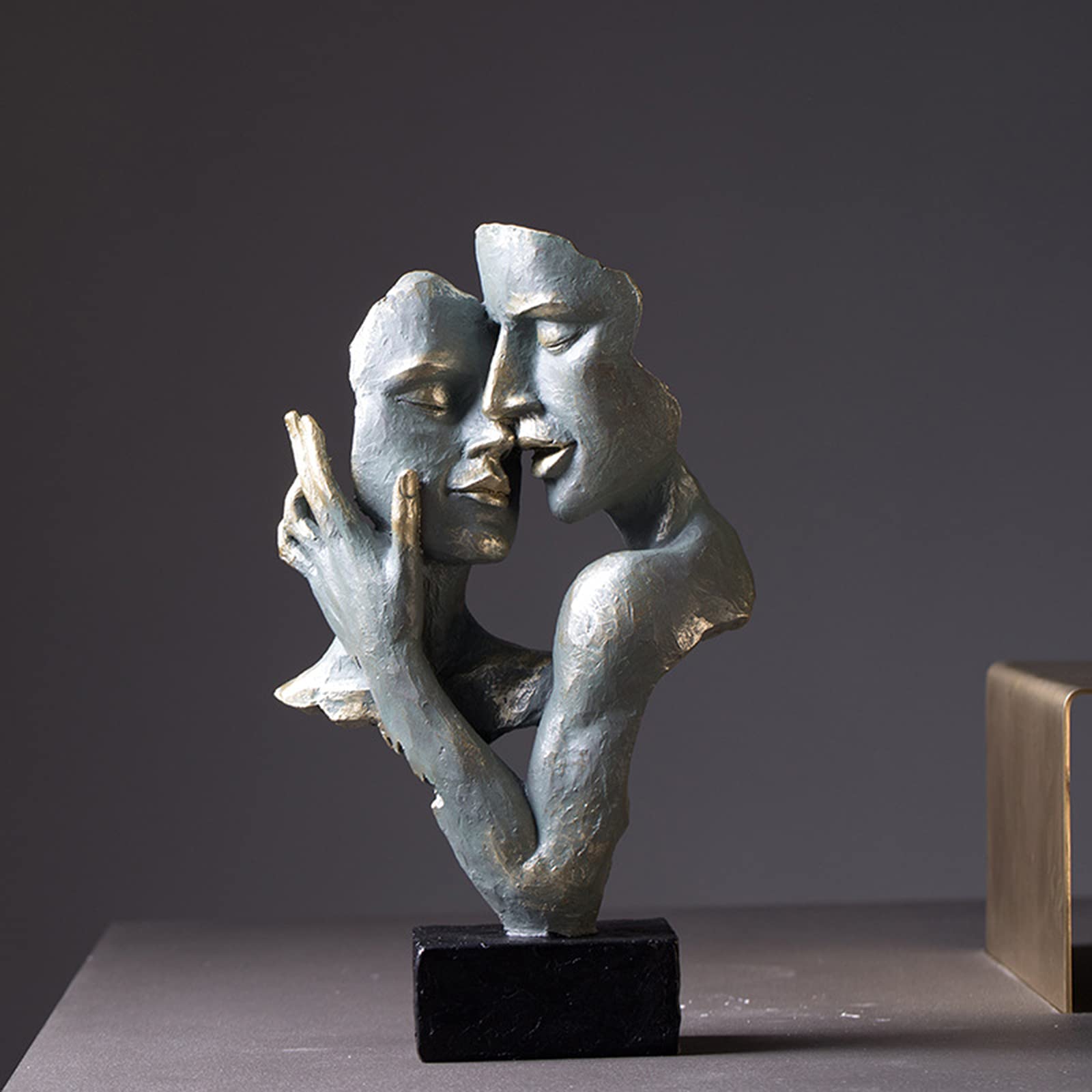 Tauzveok The Silence Statue, Modern Sculpture Resin Silence Is Golden People Statues Sculptures Office Home Thinker Decoration Art Statues Creative Crafts Ornaments,People A