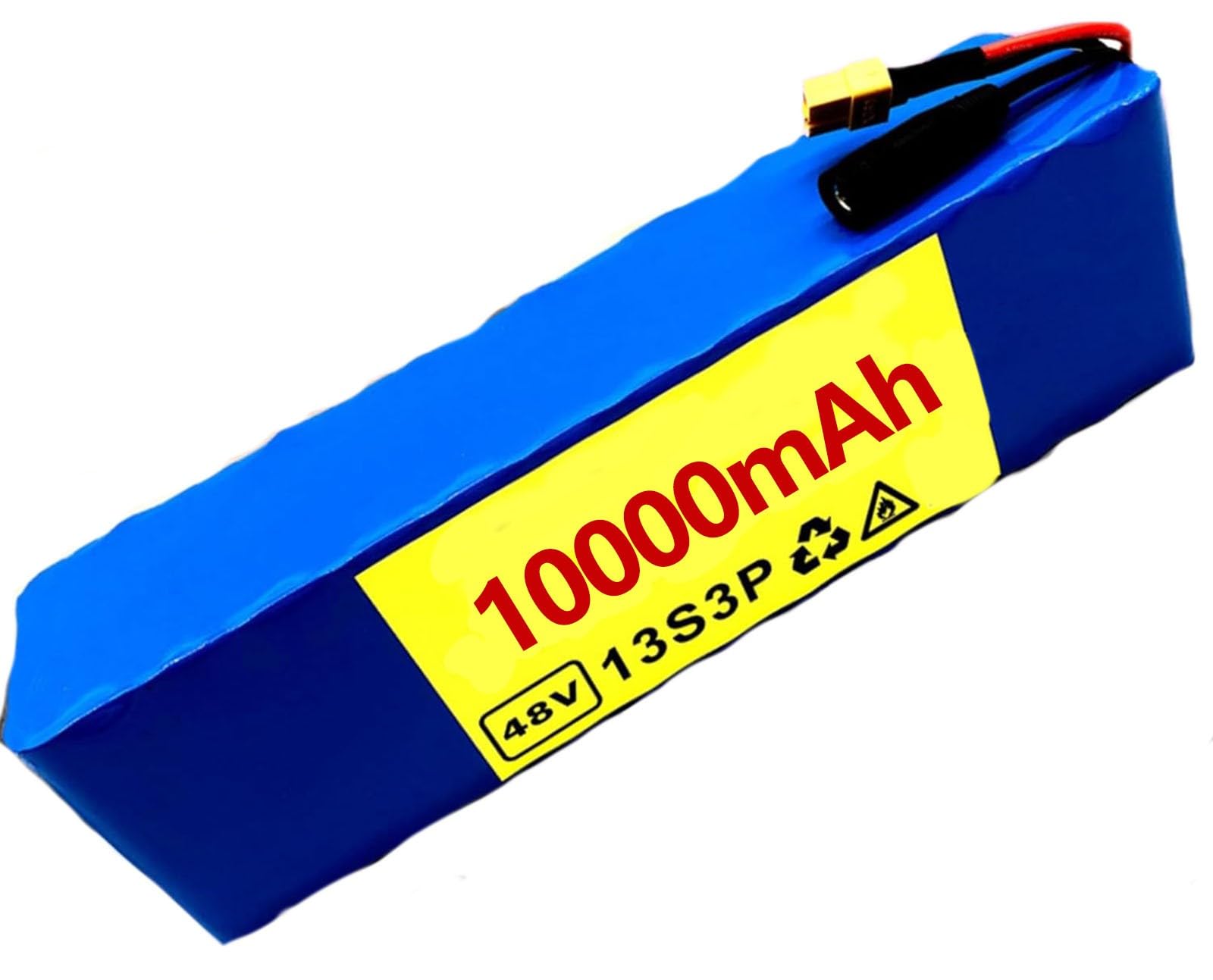 Batteria Ebike 48V 10Ah Bicicletta Elettrica Incorporata Batteria BMS Bici Elettrica Pieghevole 48V Impermeabile PVC 48V 10AH,XT60