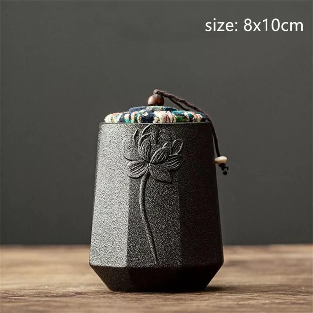 Portable Tea Jar Sealed Ceramic Storage Container Kitchen Coffee Tank