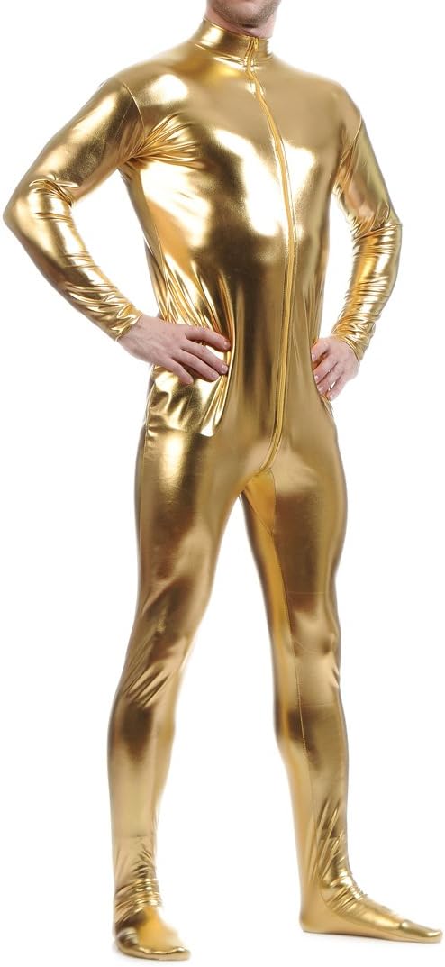 Unisex Metallic Bodysuit Zentai without Hood