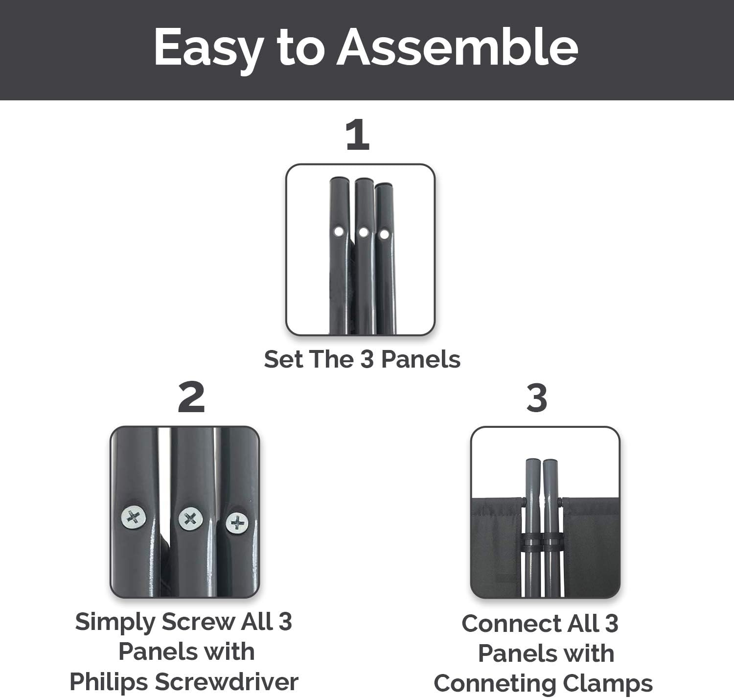 STEELAID Room Divider – Folding Partition Privacy Screen for School, Church, Office, Classroom, Dorm Room, Kids Room, Studio, Conference - 102" W X 71" Inches - Freestanding & Foldable