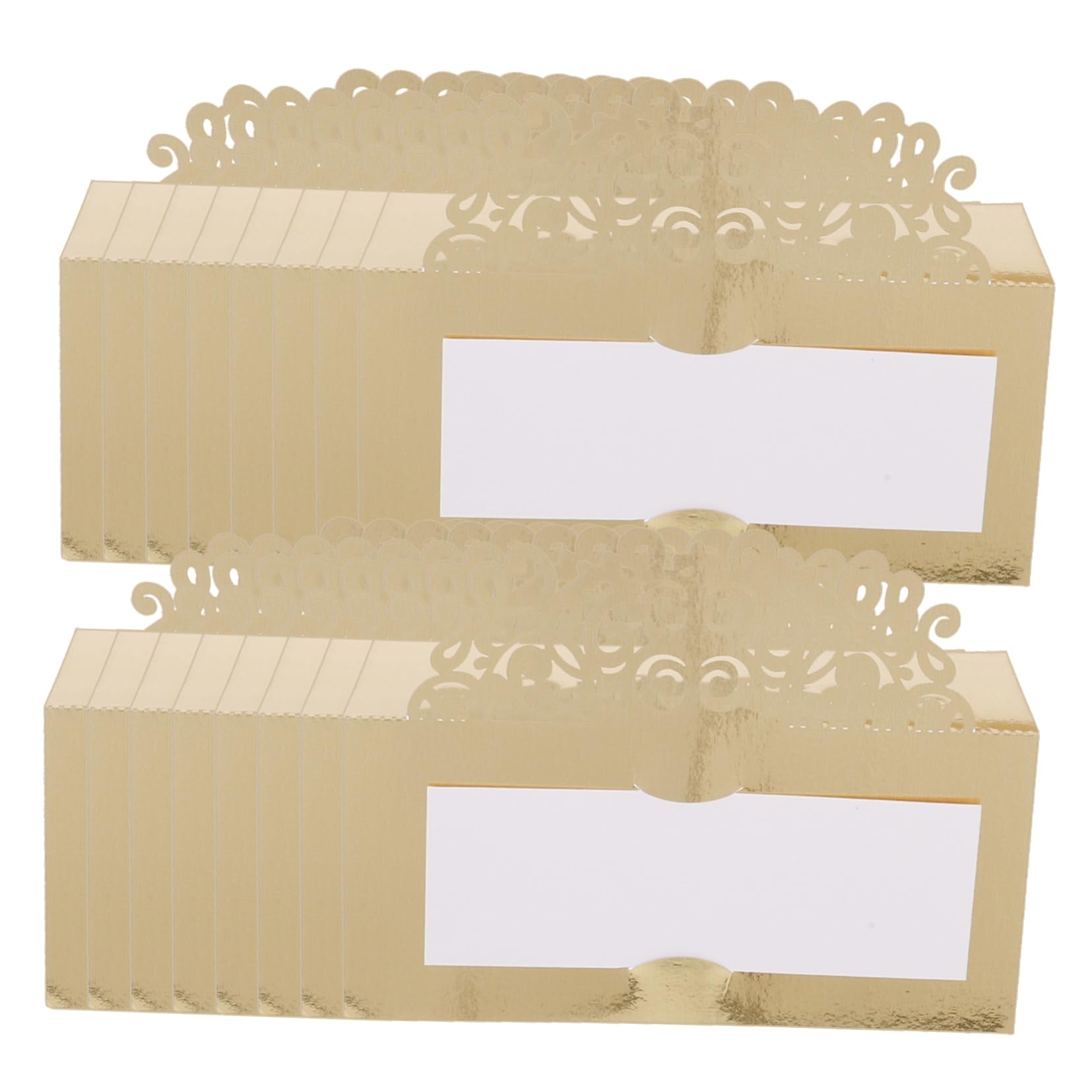 Happyyami 100stücke Elegante Blanko Tischkarten Für Hochzeiten Und Feiern Goldene -cut Platzkarten Zur Tischdekoration Und Namensbeschriftung Für Romantische Anlässe
