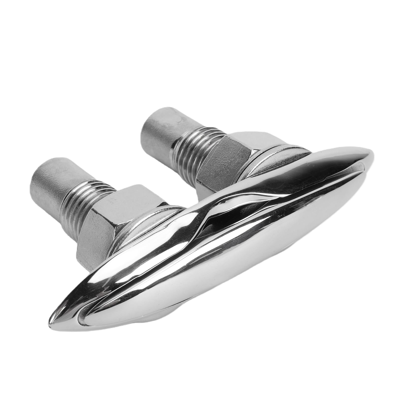5" Hochziehbare Bootsklampe mit Hochglanzpolierter Oberfläche für den Einsatz auf See, Einziehbare Klampe aus Edelstahl für Yachten und Fischerboote, 2-teiliges Set