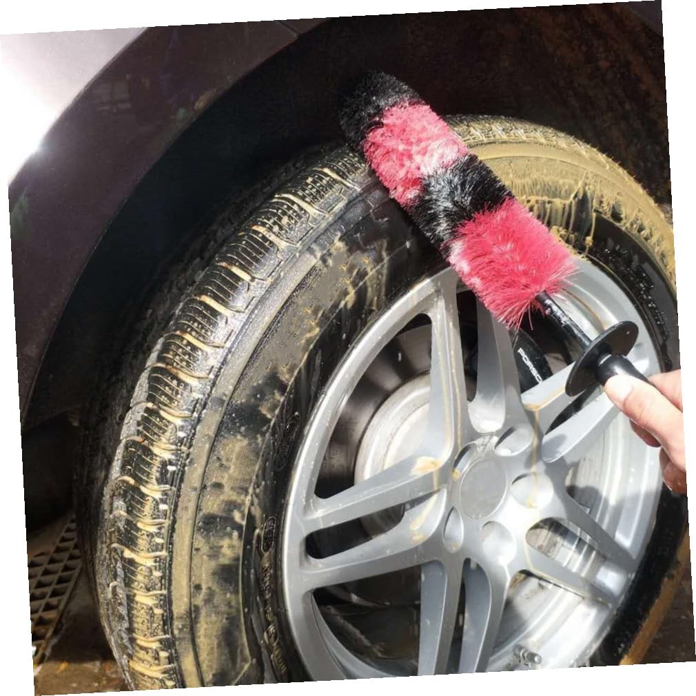 TOYANDONA 2pezzi Spazzola per Cerchi Auto Setole Lunghe Materiale Pp e PE per Pulizia Cerchioni e Pneumatici Multiuso Raggiunge Angoli e Fessure Delicate