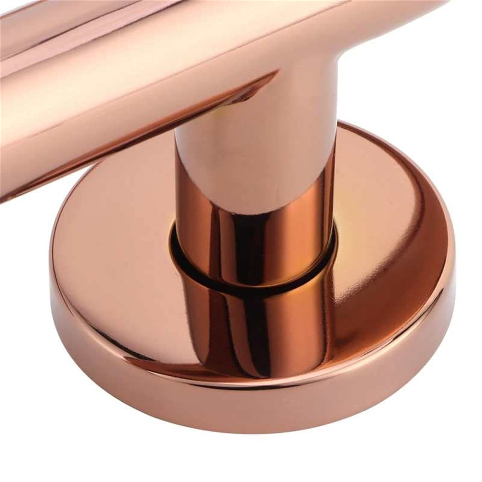 Pasamanos de baño de Acero Inoxidable 304 de 32 cm para bañera, Inodoro, Barra de Seguridad para Ducha en Forma de U con Soporte para Papel, Barra Antideslizante (Cepillado Rosa)