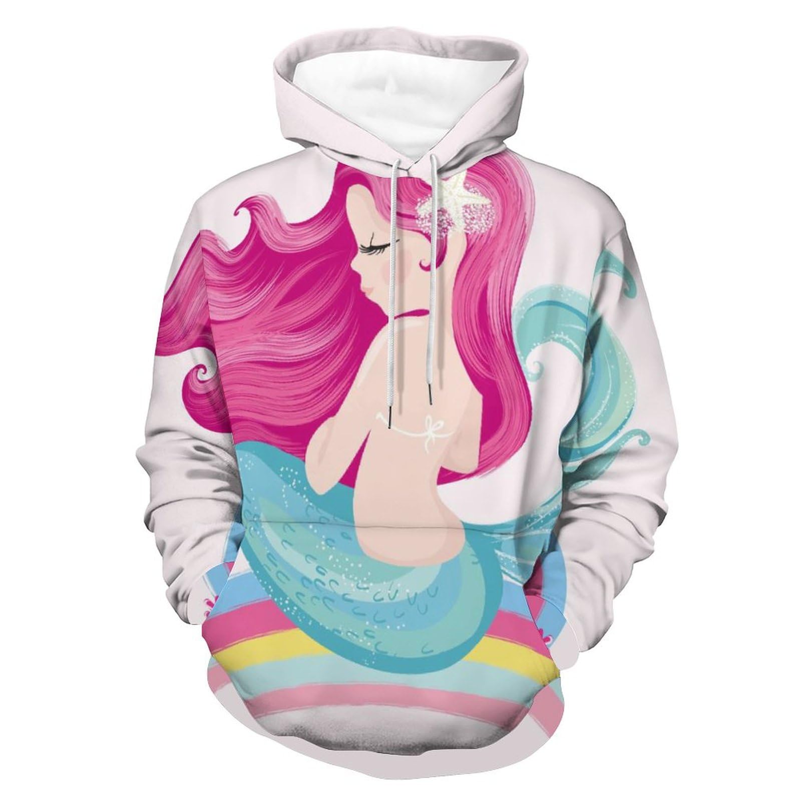 Hoody sweatshirt pull sirène au design graphique original et coupe unisexe confortable - 8