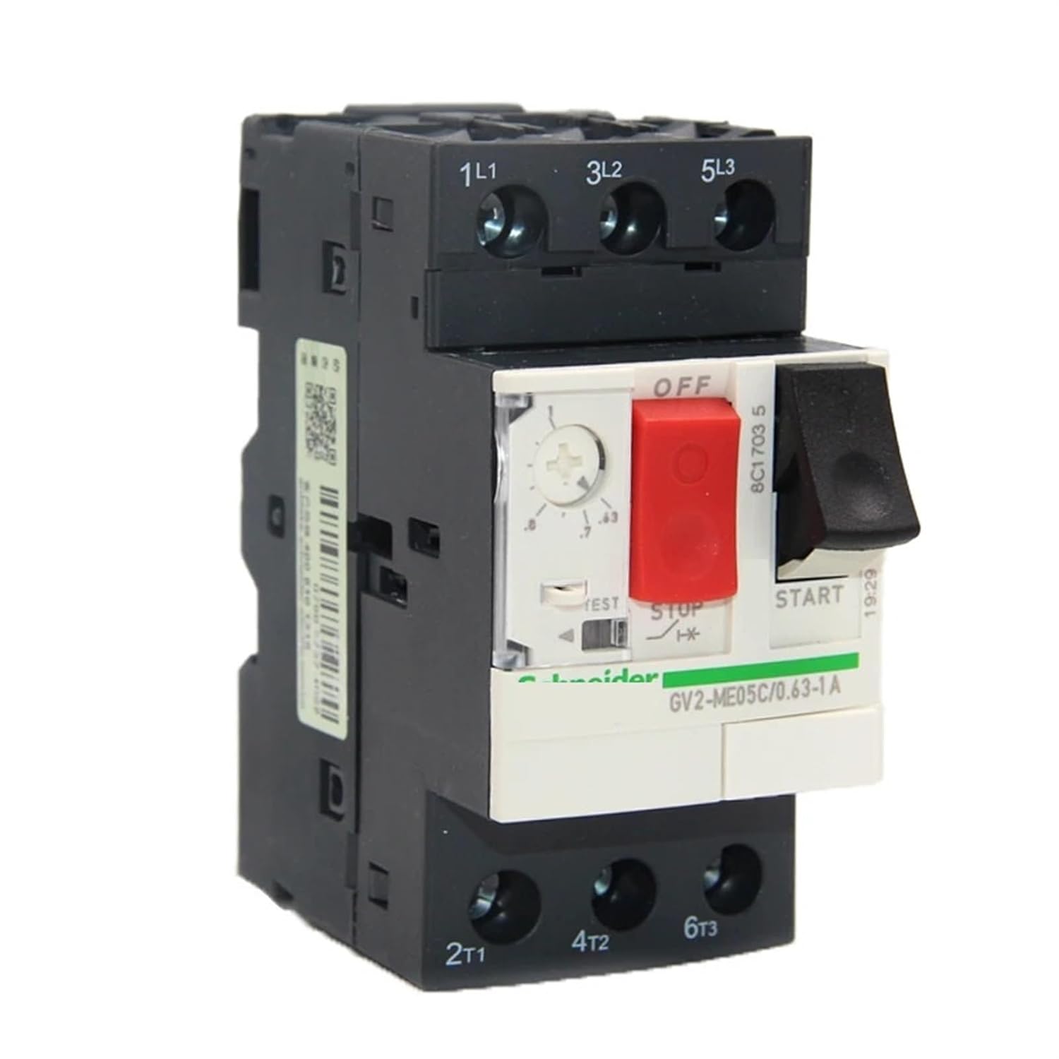 Circuit breaker Motor Thermal Magnetic Circuit Breaker Button 3P GV2ME05C Motor Protection Switch Setting Current Range 0.63-1A 100KA