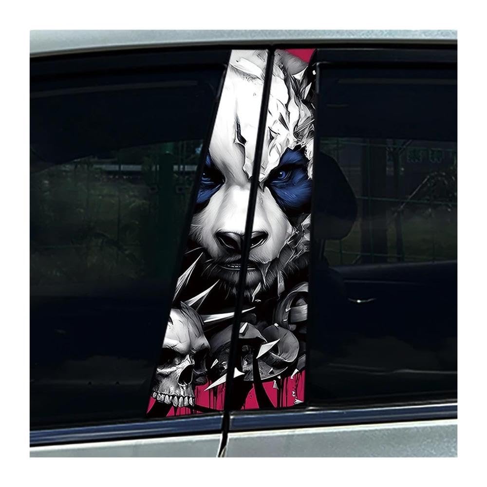 Autocollants pilier central contre rayures de portière motif panda pour masquer les imperfections