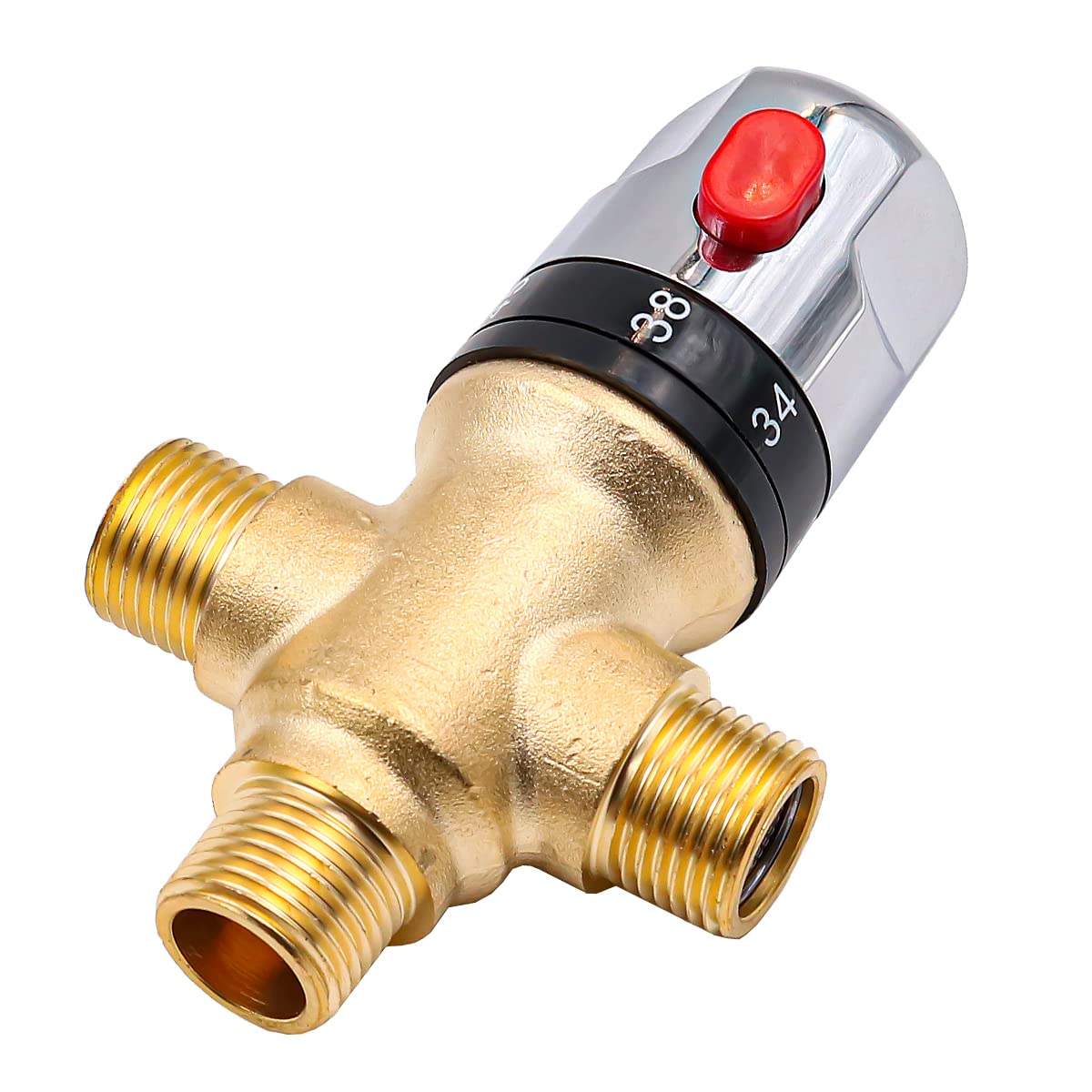 Réservoir d'eau Chaude Cartouche de Douche thermostatique Mitigeur Tuyau en Laiton Thermostat Robinet Contrôle de la température de l'eau Mitigeur