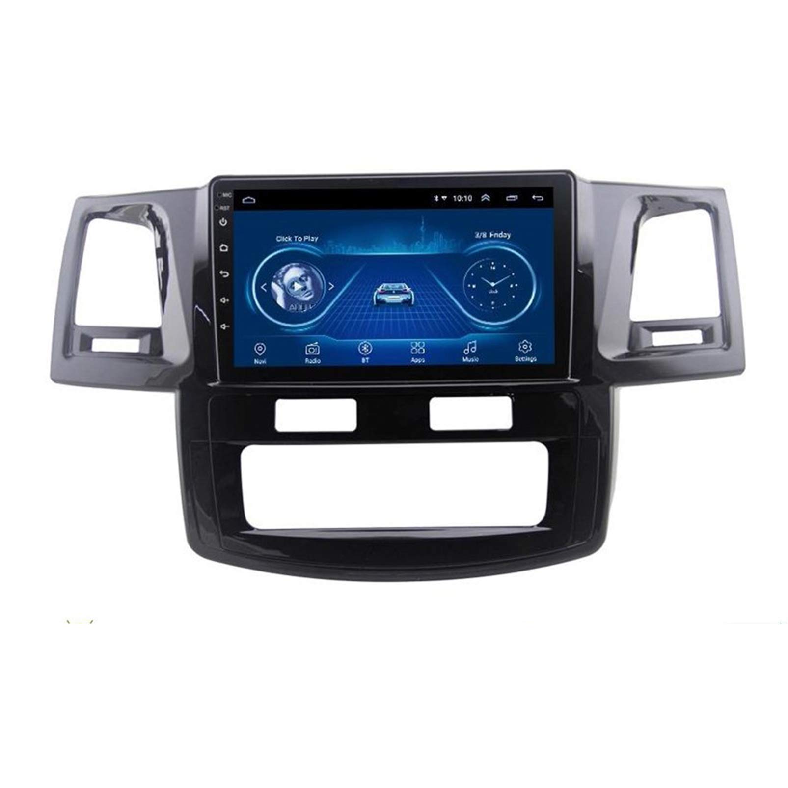 Navigation GPS tactile 9" pour Toyota Fortuner - Écran connecté WiFi et Mirror Link