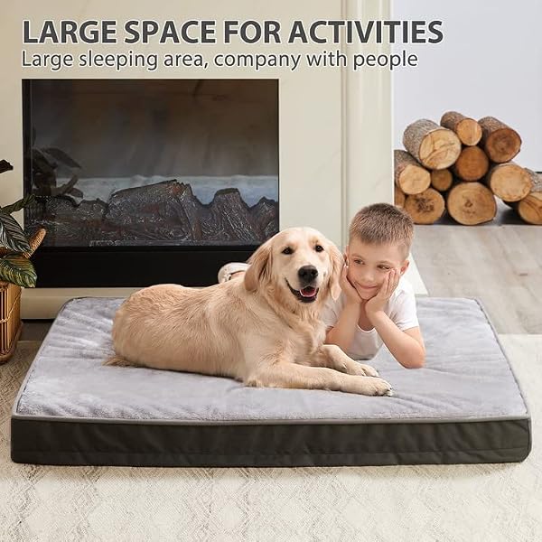 BFPETHOME Washable Dog Beds for Large Dogs, Orthopedic Dog Bed with Removable Waterproof Cover & Anti-Slip Bottom, Waterproof Extra Large Dog Bed for Medium Large Dogs, Skin-Friendly & Soft Pet Bed BFPETHOME Washable Dog Beds for Large Dogs, Orthopedic Dog Bed with Removable Waterproof Cover & Anti-Slip Bottom, Waterproof Extra Large Dog Bed for Medium Large Dogs, Skin-Friendly & Soft Pet Bed