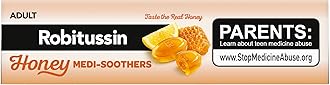 Robitussin Medi-Soothers Honey Lemon Throat Lozenges, Long-Lasting Cough + Sore Throat Pain Relief - 48 Count (3 x 16ct Packs)