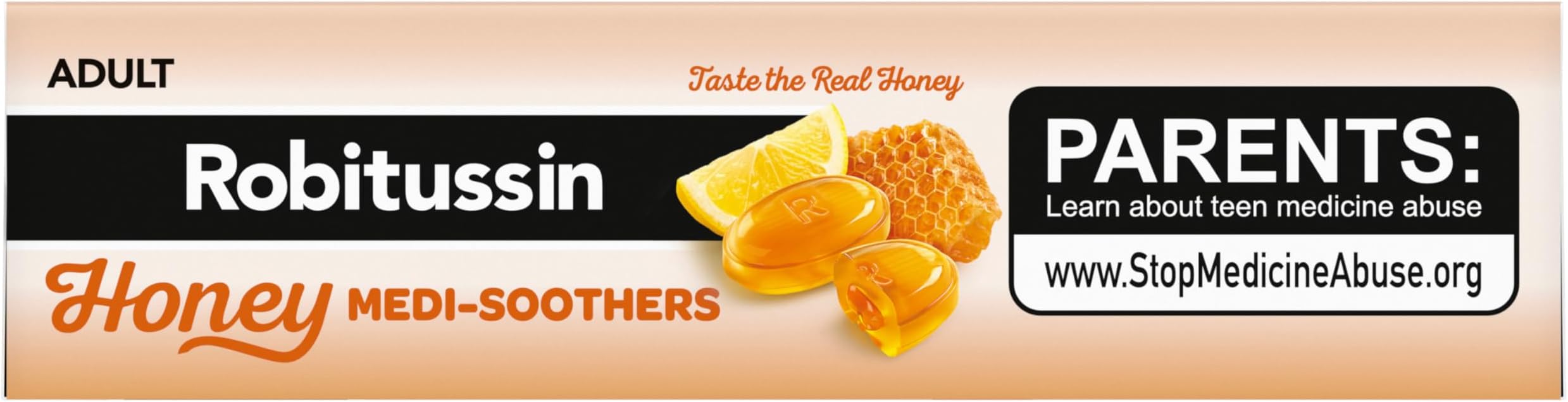 Robitussin Medi-Soothers Honey Lemon Throat Lozenges, Long-Lasting Cough + Sore Throat Pain Relief - 48 Count (3 x 16ct Packs)