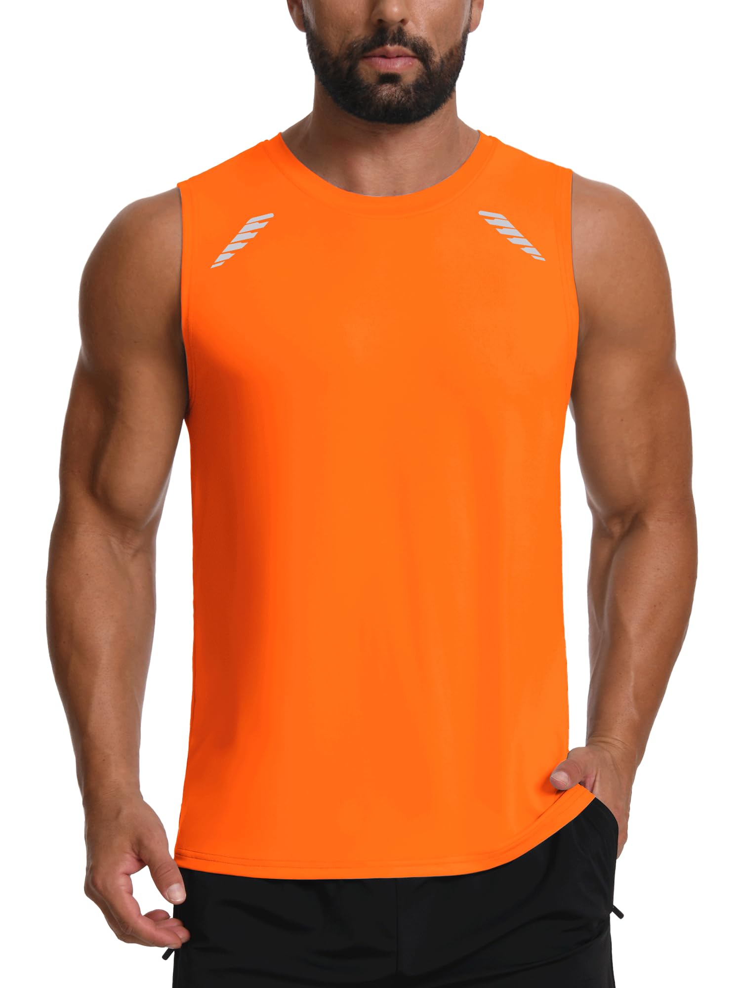 DMVOD Tank Top Herren Sommer Ärmelloses Sport Fitness Muskelshirt Gym Achselshirt Männer Sleeveless Unterhemd Bodybuilding Funktionsshirt