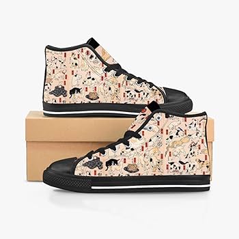 Amazon.co.jp: 歌川国芳 猫飼好五十三疋 キャンバス スニーカー