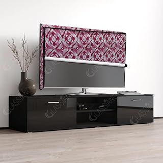 Glassiano Double Use - Transparent & Printed Flap - LED TV Cover 32 Inch, Waterproof, Campatible for All Brands (LG, Sony, Samsung, Vu, Mi, Realme, TCL, Croma)
