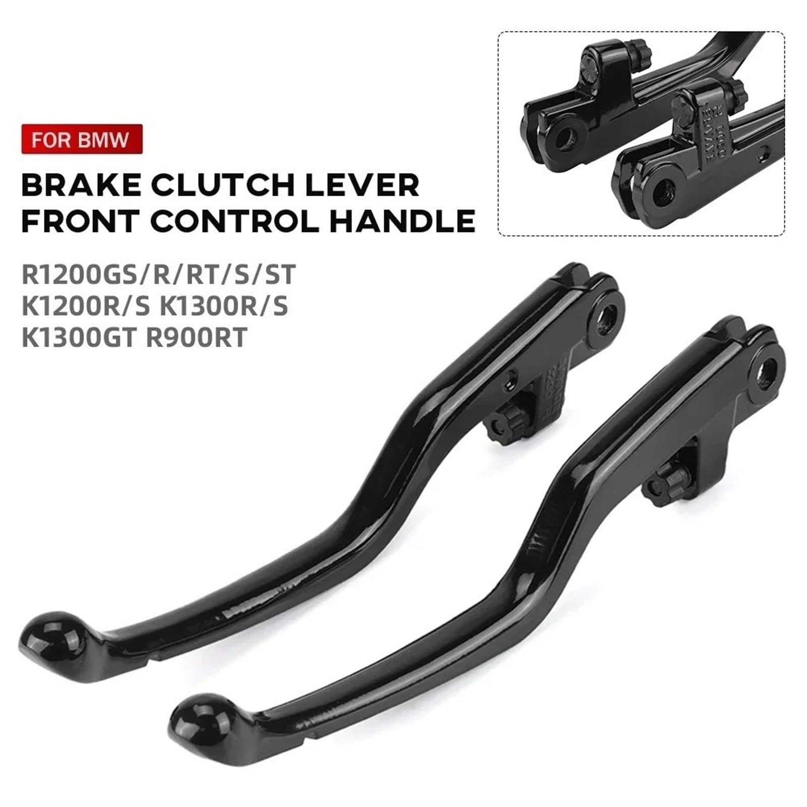 Set leve freno frizione regolabili CNC nere, maniglie di ricambio compatibili con BMW R1200GS R1200R R1200S K1200R K1300(1 set)