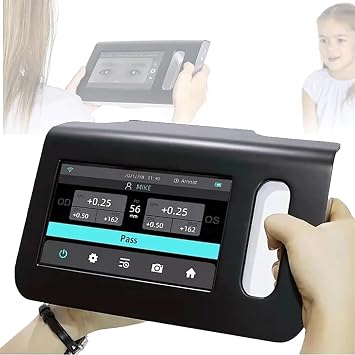Vision Screener, 7 Inch Portable Eye Exams Machine Auto Refractor, Eye Exams Machine, 98cm Measuring Distance, 0-180 Axis Number, for Teenagers to Check Their Vision