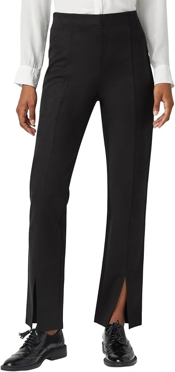 HUE Womens High Rise Suede Straight Legging
