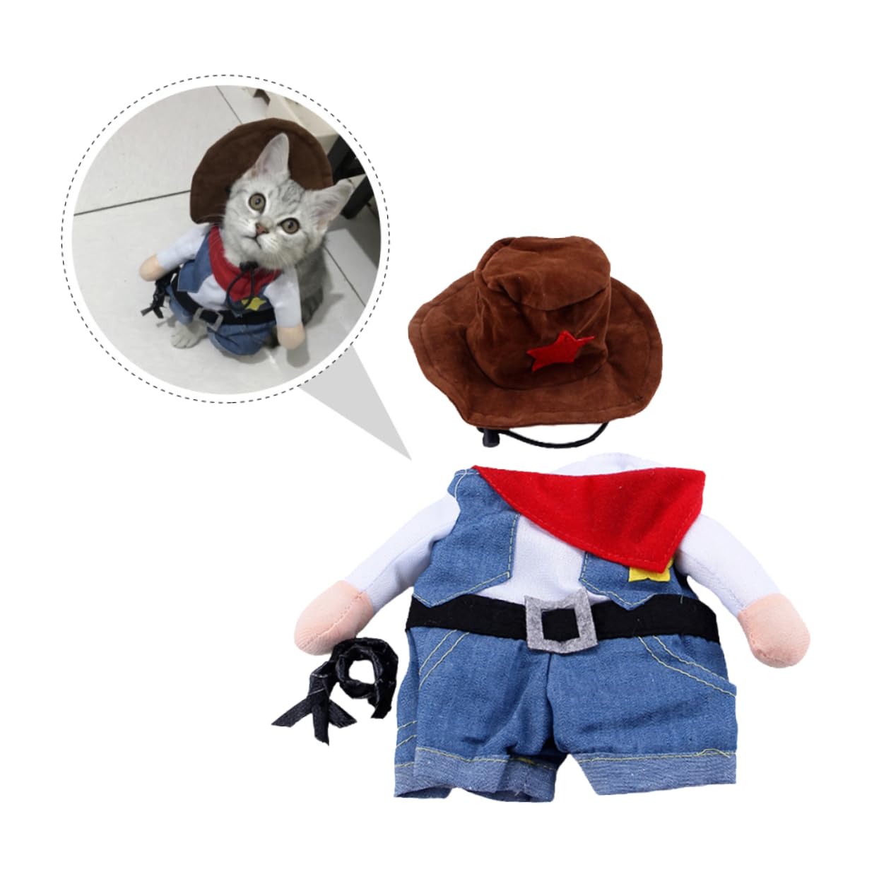 NESTINGHO 1 Juego Disfraz de transformación de Mascota Disfraz de Mascota de Halloween Chaleco de Gato Abrigo de Cachorro Trajes Disfraz Divertido de Gato Divertido Disfraz de Gato paño Blue