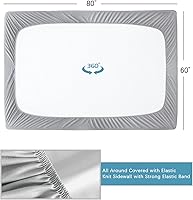 Vista 5 de Protector de colchón Queen impermeable, cobertura silenciosa y suave de tamaño Queen, protector de colchón con sábanas ajustadas y bolsillo profundo