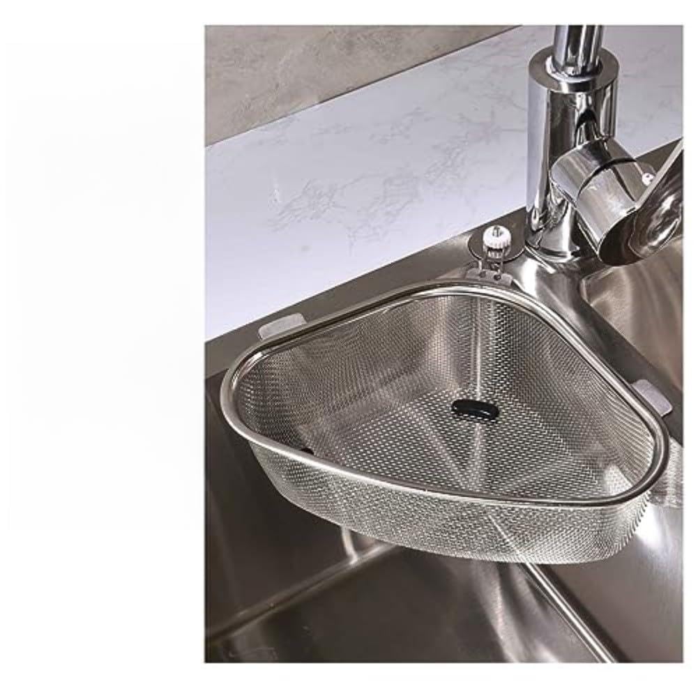 Accesorios de Cocina Hitial: Colador de Esquina Triangular Malla Fina Plata