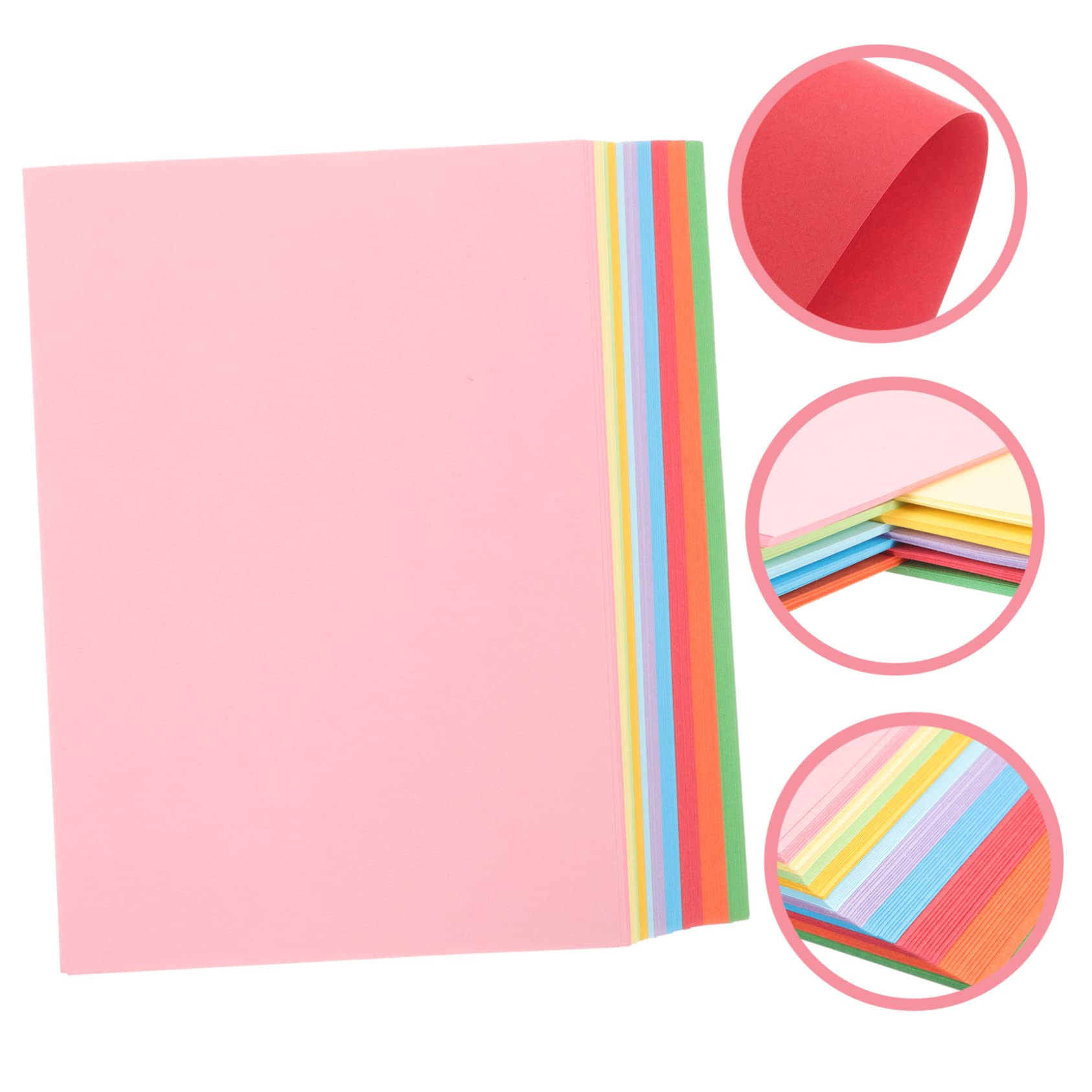 Housoutil 100blätter Bastelpapier Verdicktes Faltpapier Buntes Malpapier Für Zuhause Origami-papier Für Junge Mädchen Diy-bastelpapier Tragbares Faltpapier