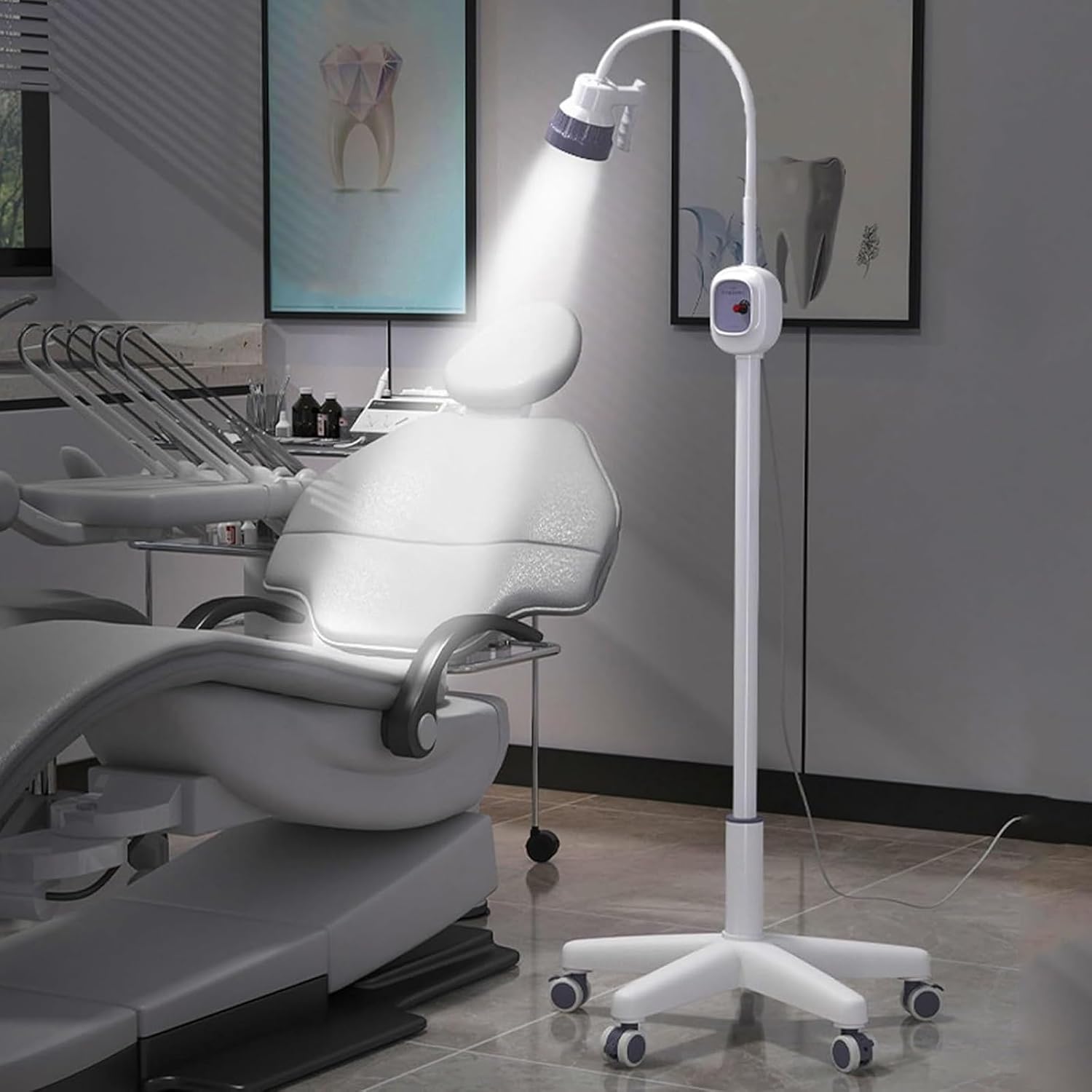 Exam Light, 5W/12W Mobile Surgical Examination Lamp, with Universal Wheels, LED Medical Exam Lamp, for Gynaecology, Outpatient, Stomatology(12W)