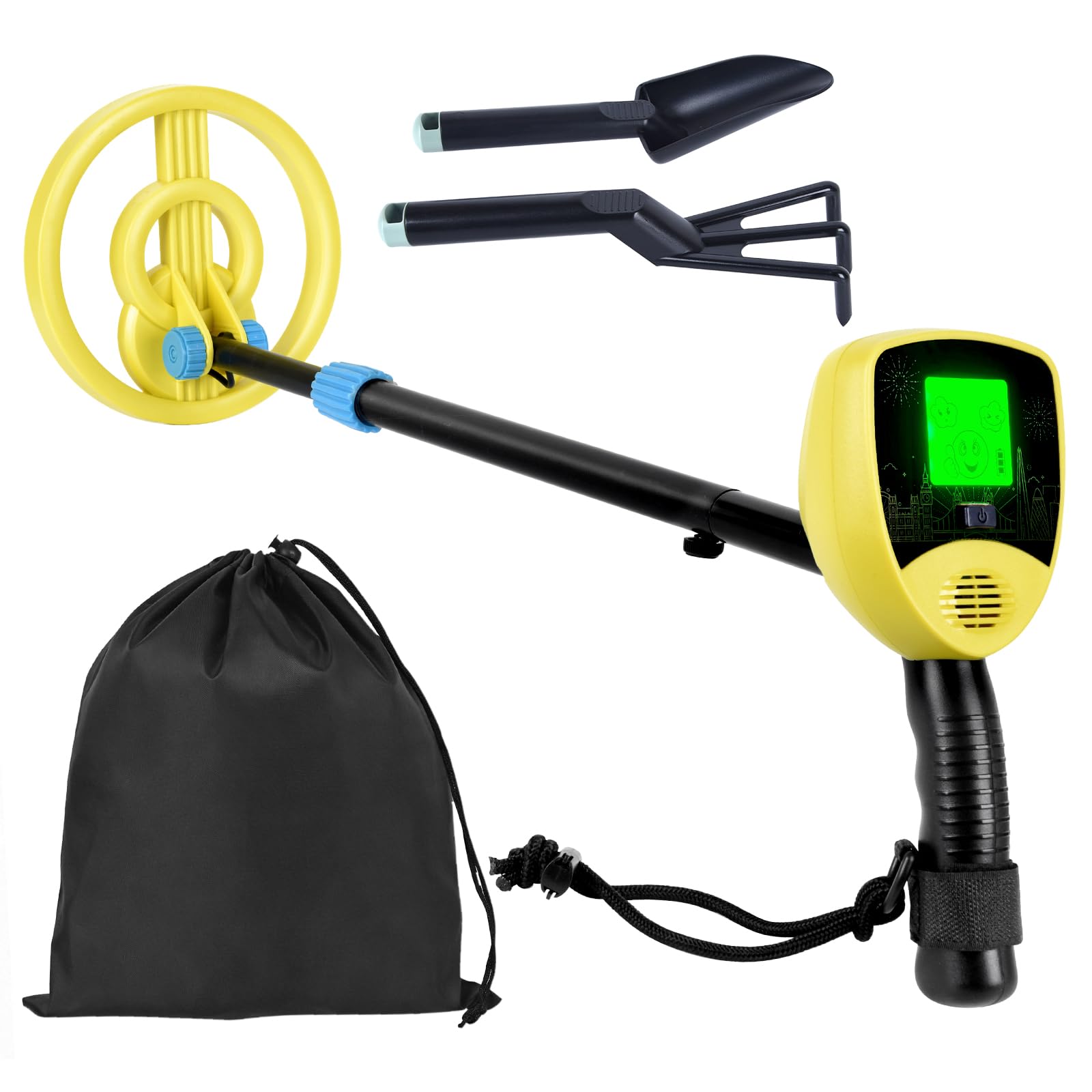FIVAVA Metalldetektor Kinder,Hohe Präzision & LED-Display,Leicht & Tragbar mit Verstellbarer Länge,Anfänger-Set für Kinder 3-12 Jahre,Für Jungen und Mädchen