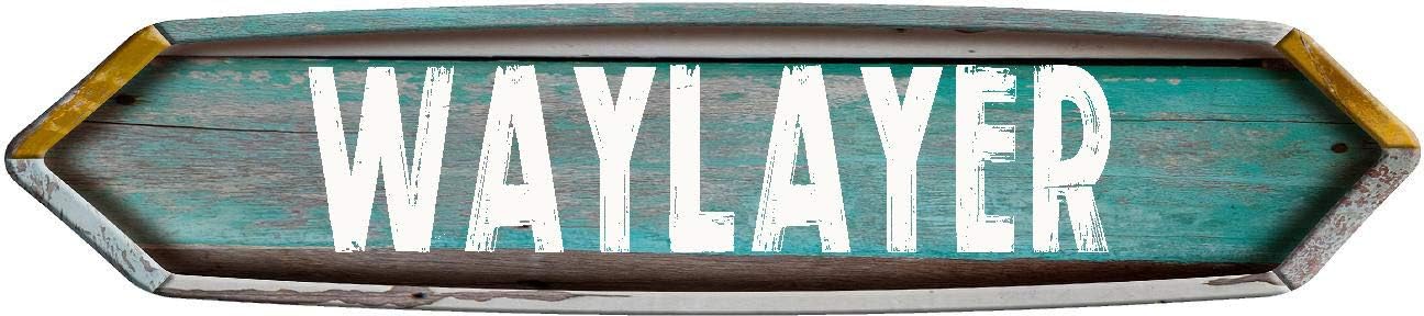 Waylayer Double Pointed Rustic Teal Color Painted Wood Look Magnet for use on Any Steel Surface