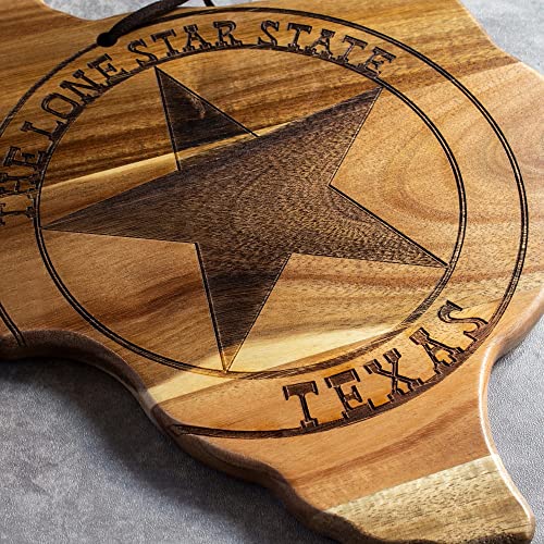 Tabla de cortar de madera con forma de Texas miniatura 5