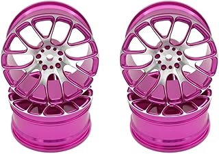 YONMFRDS para HSP para HPI para Redcat para Kyosho para Sakura para Tamiya para TT02 MN86K 1/10 52 * 26mm Llantas Aleación Aluminio RC Drift On-Road para Coche Carreras Accesorio De Coche RC(Pink)