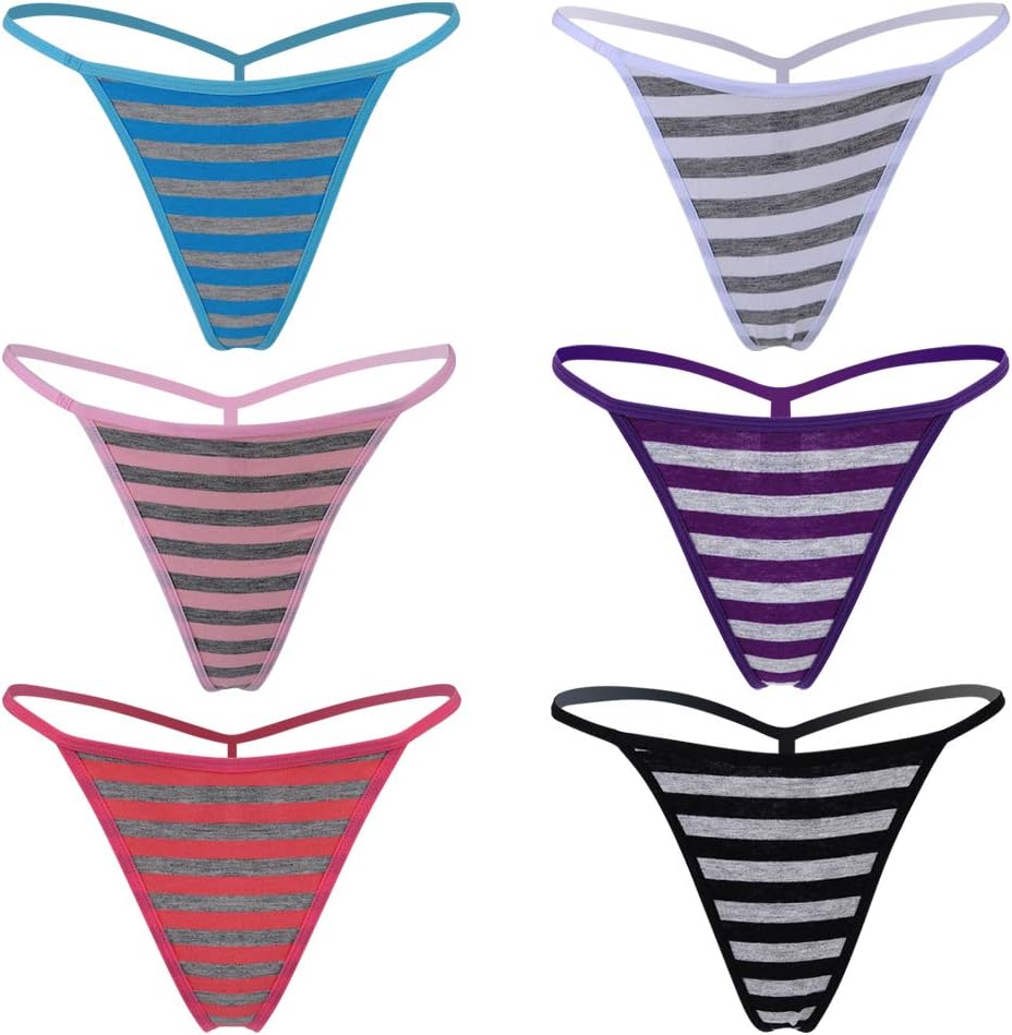 Closecret Cotton G-string, Women Panties Simple Thongs Lightweight Multi-Pack G-string&T-back - Image 2