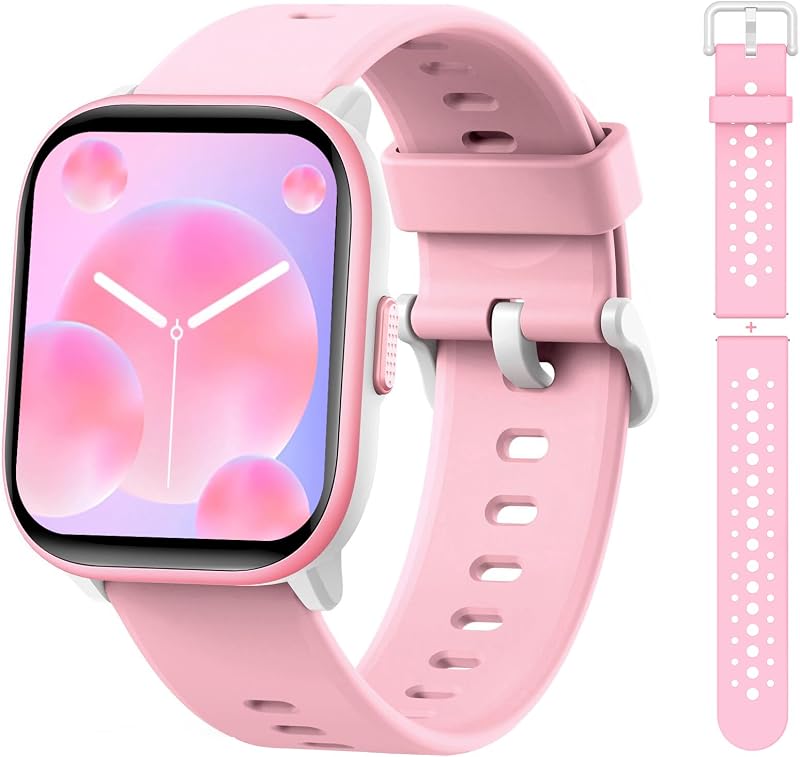 meoonley Reloj para niños con IP68 resistente al agua, reloj para niñas con 19 modos deportivos, seguimiento del sueño, podómetro, cronómetro, rastreador de actividad para niños, regalos de cumpleaños para niñas de 6 a 15 años