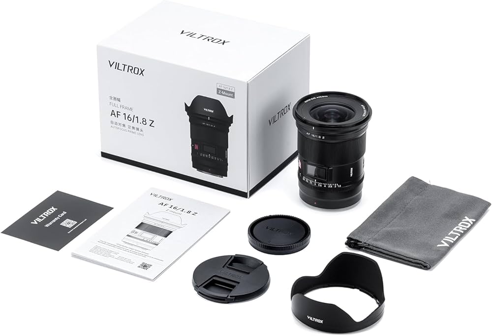 VILTROX AF 16mm f/1.8 Full Frame Lens for Nikon Z, Autofocus Lens