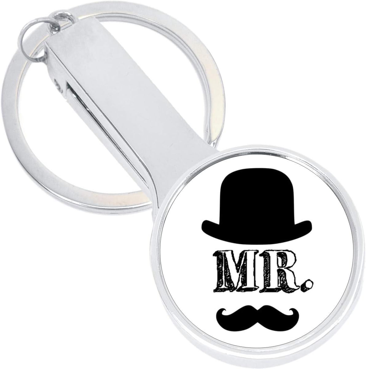 NewCharms Mr Hat Moustache Purse Hanger with Keychain