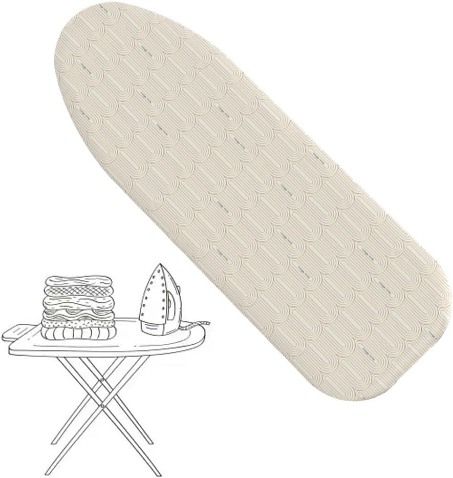Print Ironing Board Cover Replacement Iron Board Cover with Drawstring 36x12 39x13 43x13 48x15in Cotton Ironing Board Cover and Pad Heat Resistant(Yellow,48x15in(120x40cm))