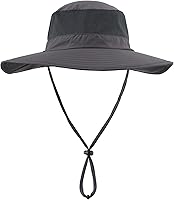 Vista 26 de Home Prefer Sombrero de malla para exteriores UPF50+ Sombrero de pesca de ala ancha con solapa para el cuello Azul marino